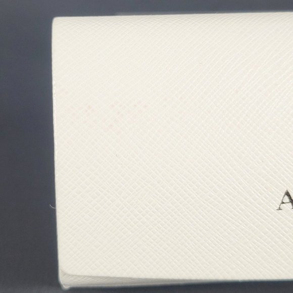 Ann Taylor Off White / Ivory Magnetic Glasses Hard Case | Silver Name Logo - Picture 10 of 12